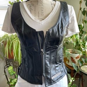 Harley Davidson all leather vest sz 30/2